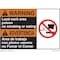 Signmission OSHA Sign, 10" H, Warning Lead Work Area Poison No Smoking Or Eating (Bilingual Spanish), Landscape OS-CL-D-710-L-19975 - alternate 1